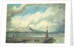 Vesuvius and Somma from the Mole at Naples, 18th century by John Robert Cozens