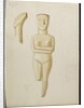 Drawing of a marble Cycladic Figure, Syros 1809 by Thomas Burgon