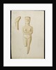 Drawing of a marble Cycladic Figure, Syros 1809 by Thomas Burgon
