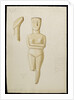 Drawing of a marble Cycladic Figure, Syros 1809 by Thomas Burgon