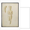 Drawing of a marble Cycladic Figure, Syros 1809 by Thomas Burgon