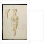 Drawing of a marble Cycladic Figure, Syros 1809 by Thomas Burgon