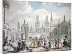 All Souls College, Oxford or Radcliffe Square, Oxford, 19th century by Thomas Rowlandson