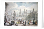 All Souls College, Oxford or Radcliffe Square, Oxford, 19th century by Thomas Rowlandson