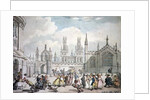 All Souls College, Oxford or Radcliffe Square, Oxford, 19th century by Thomas Rowlandson