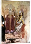 The Pope and the Emperor, fresco in the Spanish Chapel, Santa Maria Novella, Florence, 19th century by John Ruskin