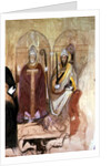 The Pope and the Emperor, fresco in the Spanish Chapel, Santa Maria Novella, Florence, 19th century by John Ruskin