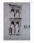 Detail of the facade of San Michele in Foro, Lucca, 1845 by John Ruskin
