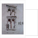 Detail of the facade of San Michele in Foro, Lucca, 1845 by John Ruskin