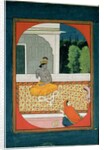 Krishna discards his garland; an illustration to the Sat Sai of Bihari Lal, 19th century by Indian School
