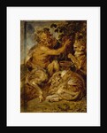 A Satyr pressing Grapes with a Tiger and Leopard, c.1618 by Peter Paul Rubens