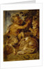 A Satyr pressing Grapes with a Tiger and Leopard, c.1618 by Peter Paul Rubens