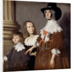 Hester Tradescant and her Stepchildren, John and Frances, c. 1644 by British School