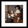 Hester Tradescant and her Stepchildren, John and Frances, c. 1644 by British School
