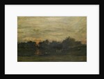 Landscape: Sunset by Charles Francois Daubigny