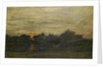 Landscape: Sunset by Charles Francois Daubigny