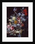 A Vase of Flowers with a Watch by Willem van (after) Aelst