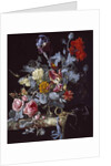 A Vase of Flowers with a Watch by Willem van (after) Aelst