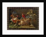 Decorative Still-Life Composition with Birds and Two Bats by Jan van the Elder Kessel