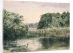 View of a Lake with Trees, 1857 by John William Inchbold