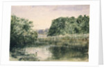 View of a Lake with Trees, 1857 by John William Inchbold