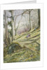 Wooded Slope with four Figures by John William Inchbold