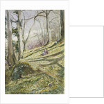 Wooded Slope with four Figures by John William Inchbold