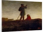 Recalling the Flock, 1866-72 by Jean-Francois Millet