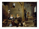 A Distillery with an elderly Man buying Gin from a Woman, c. 1640-49 by David the Younger Teniers