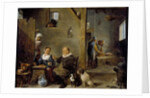 A Distillery with an elderly Man buying Gin from a Woman, c. 1640-49 by David the Younger Teniers