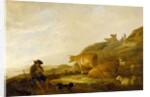 Seated Shepherd with Cows and Sheep in a Meadow, 1644 by Aelbert Cuyp
