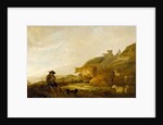 Seated Shepherd with Cows and Sheep in a Meadow, 1644 by Aelbert Cuyp
