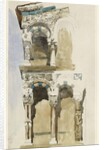 Part of the Façade of the destroyed Church of San Michele in Foro, Lucca, sketched in Colour, 30 June - 1 July 1846 by John Ruskin