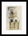 Part of the Façade of the destroyed Church of San Michele in Foro, Lucca, sketched in Colour, 30 June - 1 July 1846 by John Ruskin