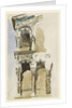 Part of the Façade of the destroyed Church of San Michele in Foro, Lucca, sketched in Colour, 30 June - 1 July 1846 by John Ruskin