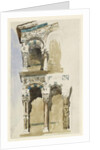 Part of the Façade of the destroyed Church of San Michele in Foro, Lucca, sketched in Colour, 30 June - 1 July 1846 by John Ruskin