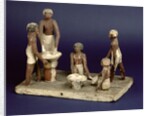 Model of five men brewing by Egyptian 11th Dynasty