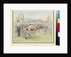 Compositional study of a milking scene at Eragny-sur-Epte by Camille Pissarro