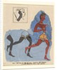 Fragments of a fresco from Knossos, with modern restorations; soldiers at the run, c.1450-1400 BC by Greek school