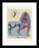 Fragments of a fresco from Knossos, with modern restorations; soldiers at the run, c.1450-1400 BC by Greek school