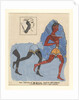 Fragments of a fresco from Knossos, with modern restorations; soldiers at the run, c.1450-1400 BC by Greek school