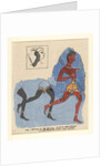 Fragments of a fresco from Knossos, with modern restorations; soldiers at the run, c.1450-1400 BC by Greek school