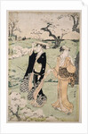 Cherry blossom viewing at Mount Asuka, 1785 by Torii Kiyonaga
