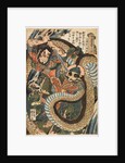 Ch?senko Teitokuson attacked by a snake on a mountain path, 1827-30 by Utagawa Kuniyoshi