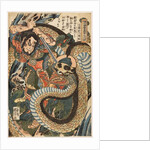 Ch?senko Teitokuson attacked by a snake on a mountain path, 1827-30 by Utagawa Kuniyoshi