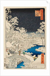 Yūhi Hill and Drum Bridge at Meguro, 1857 by Ando or Utagawa Hiroshige