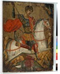 St. George slaying the Dragon, icon, Creto-Venetian School by School Greek