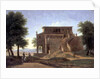 An Italian Villa with Figures, 19th century by Jean Victor Bertin