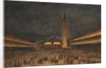 A Night Procession in the Piazza San Marco, 1750-60 by Francesco Guardi