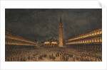 A Night Procession in the Piazza San Marco, 1750-60 by Francesco Guardi
